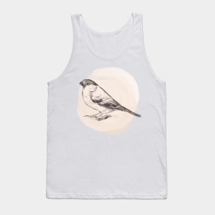 Hand drawn illustration of bullfinch Tank Top